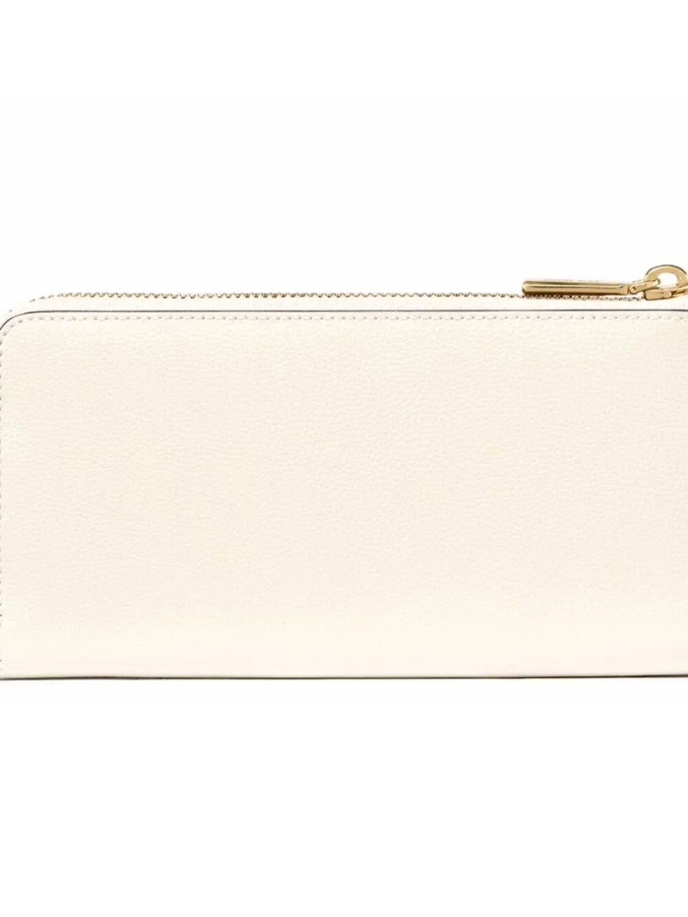New Kate Spade Large Slim L-zip Wallet Pebble Leather Meringue